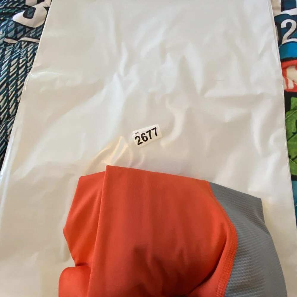 The North Face Shirt Mens 2XL Orange Gray Quarter Zip Long Sleeve Top NF00CP4U